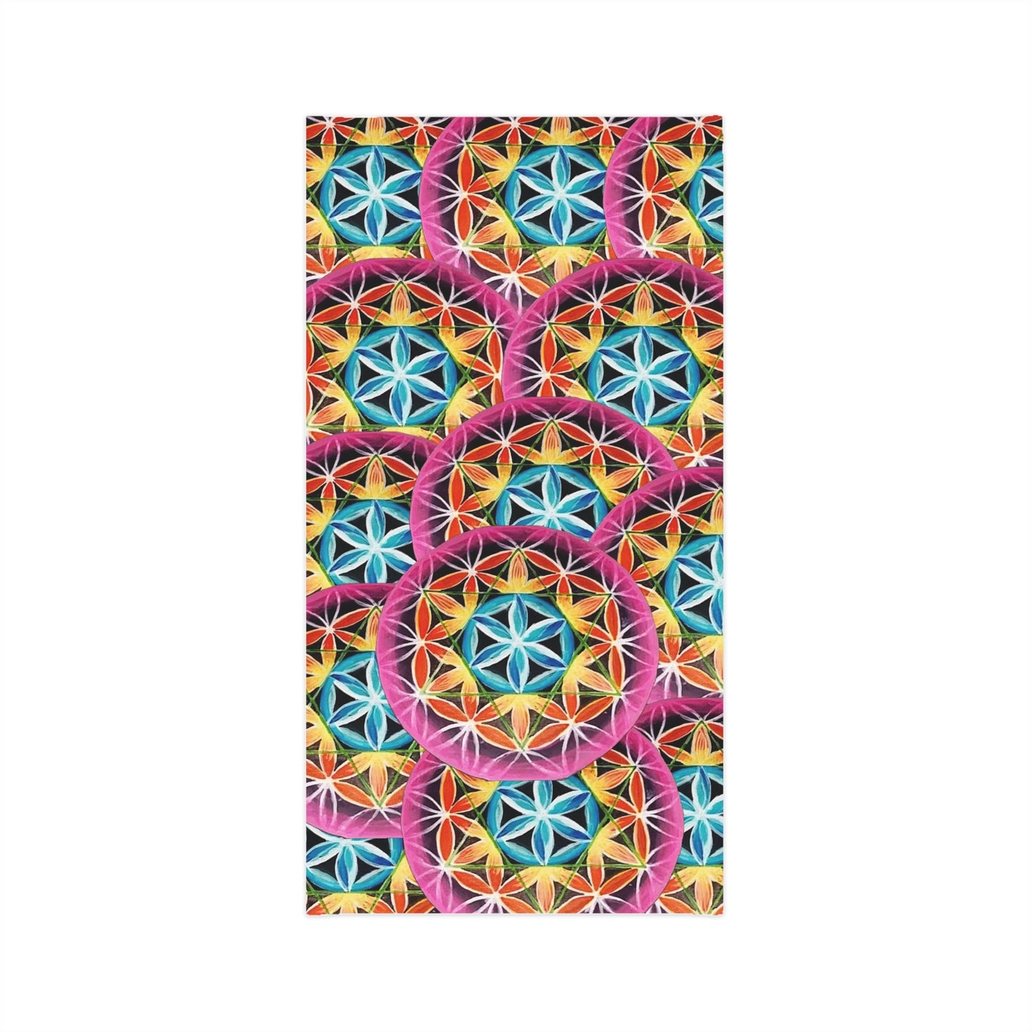 Colorful Lightweight Neck Gaiter - Floral Kaleidoscope Design