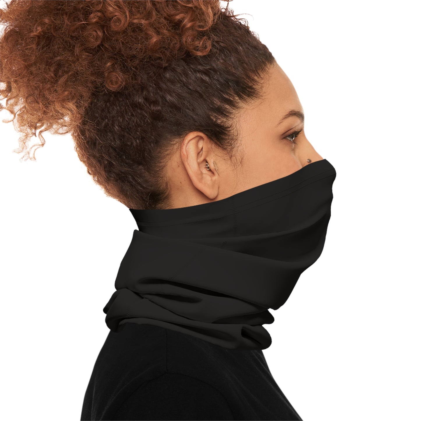 Black Solo Color Midweight Neck Gaiter