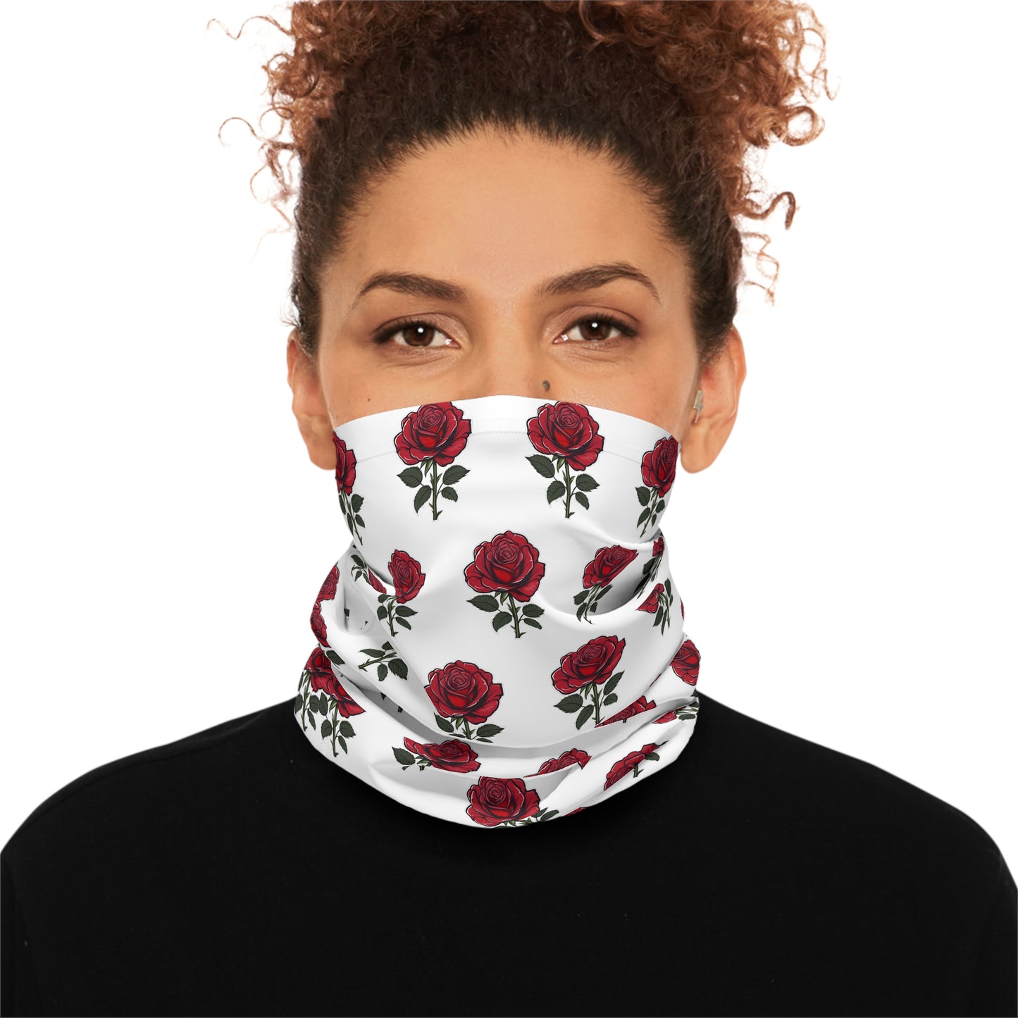 Red Rose Pattern Lightweight Neck Gaiter