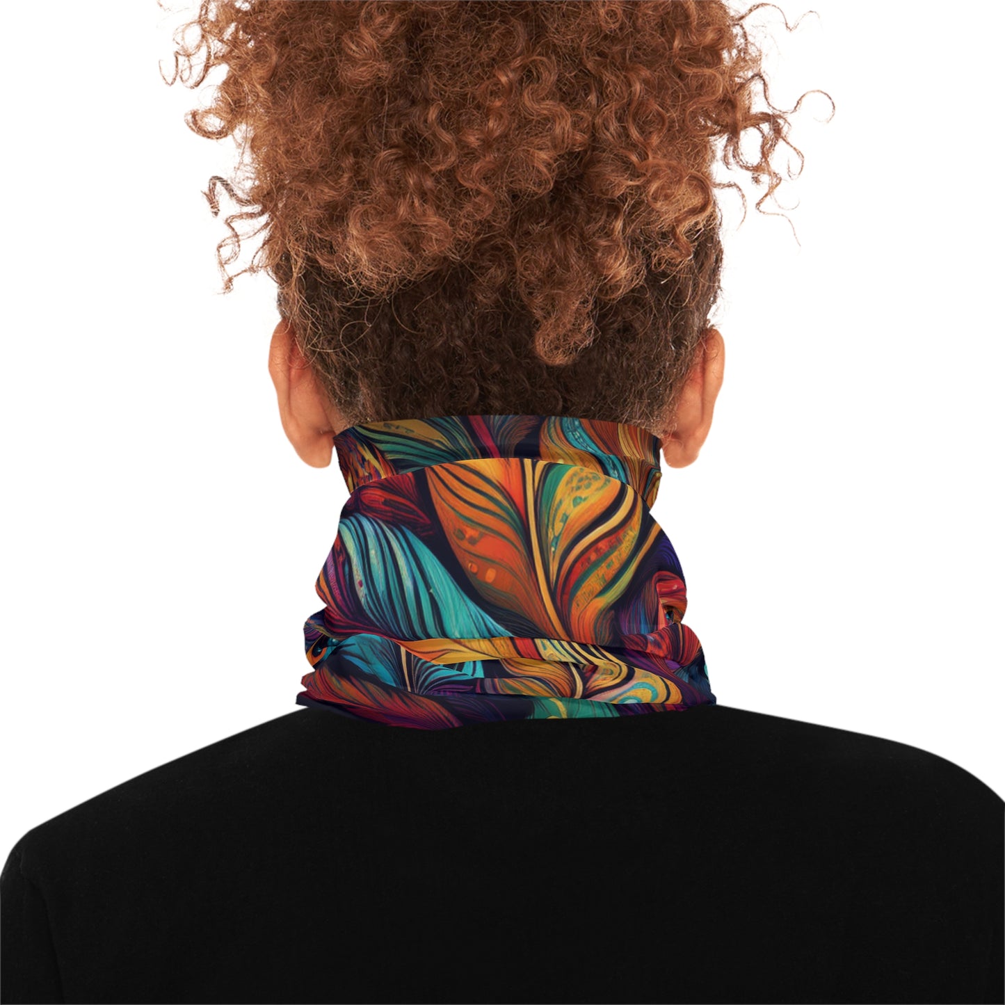 Rainbow Feathers Lightweight Neck Gaiter