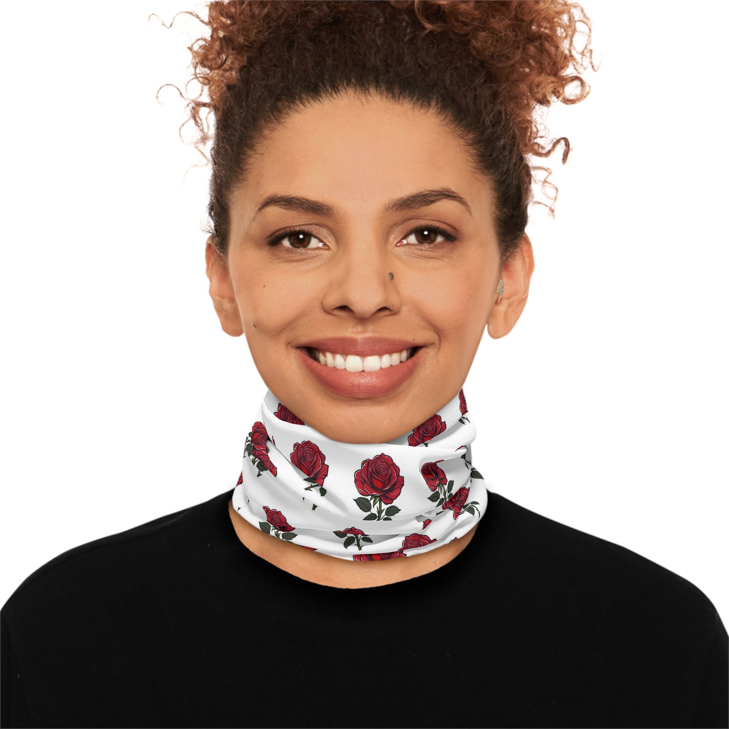 Red Rose Pattern Lightweight Neck Gaiter