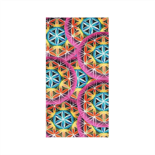 Colorful Lightweight Neck Gaiter - Floral Kaleidoscope Design