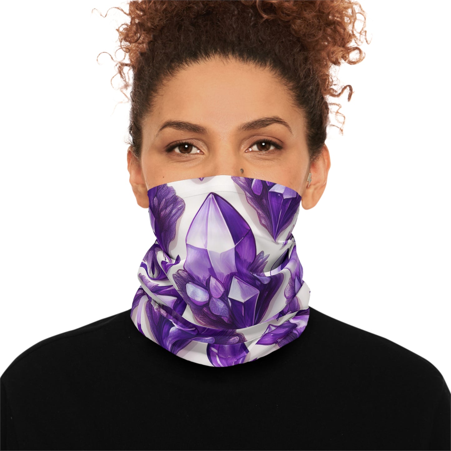 Purple Crystals Lightweight Neck Gaiter