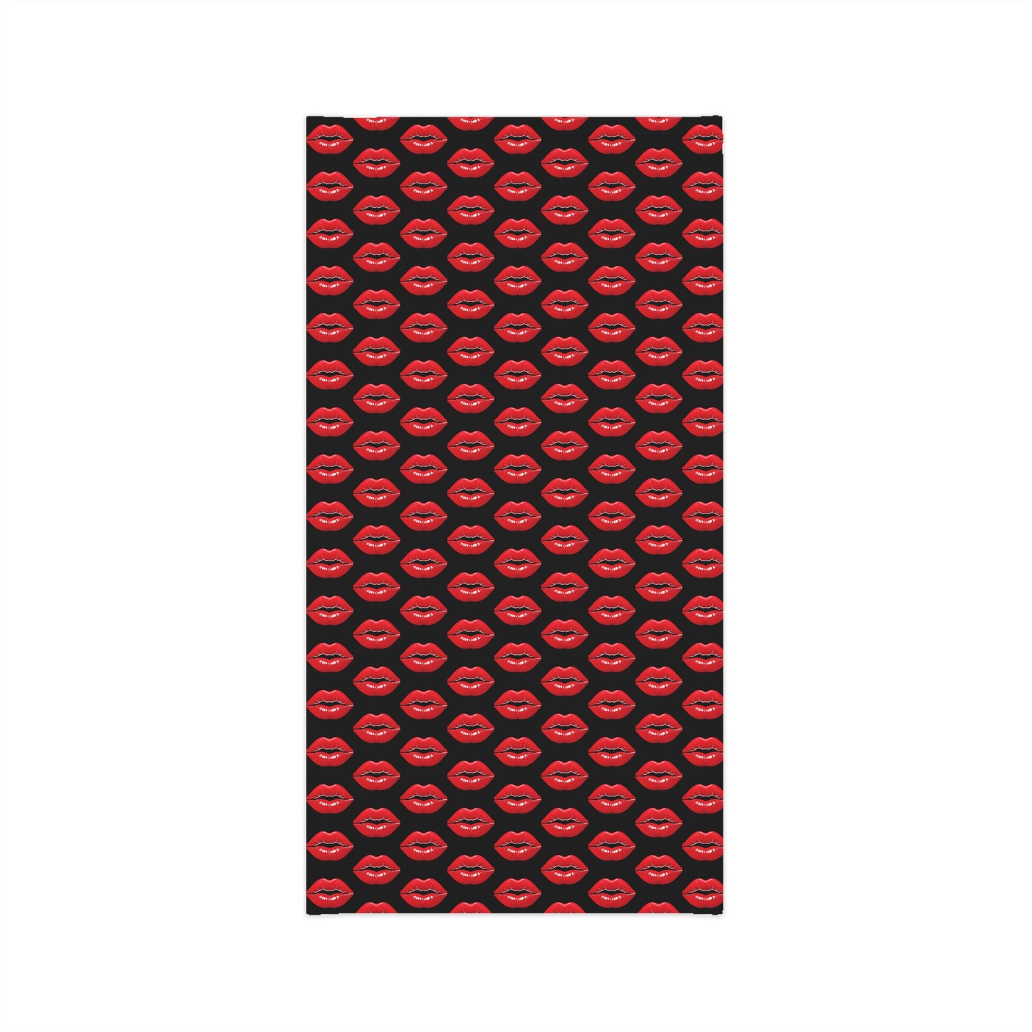 Red Lips Black Background Lightweight Neck Gaiter