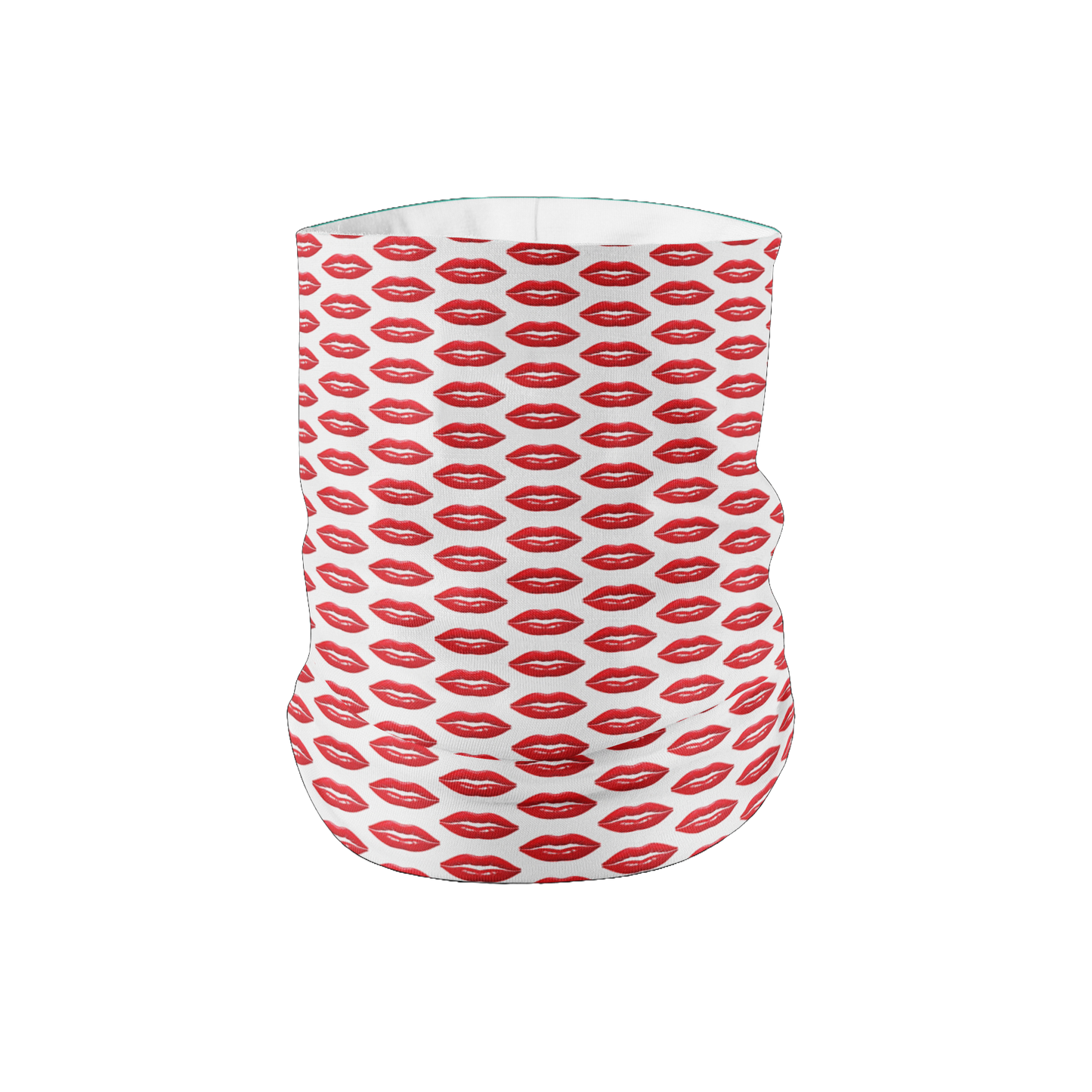 Red Lips White Background Lightweight Neck Gaiter