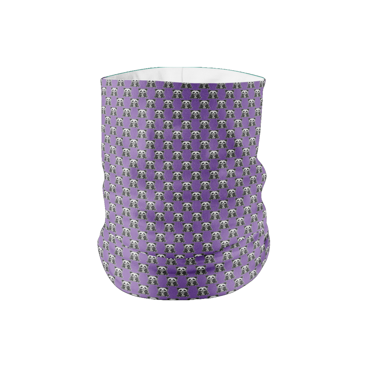 Purple Panda Pattern Lightweight Neck Gaiter