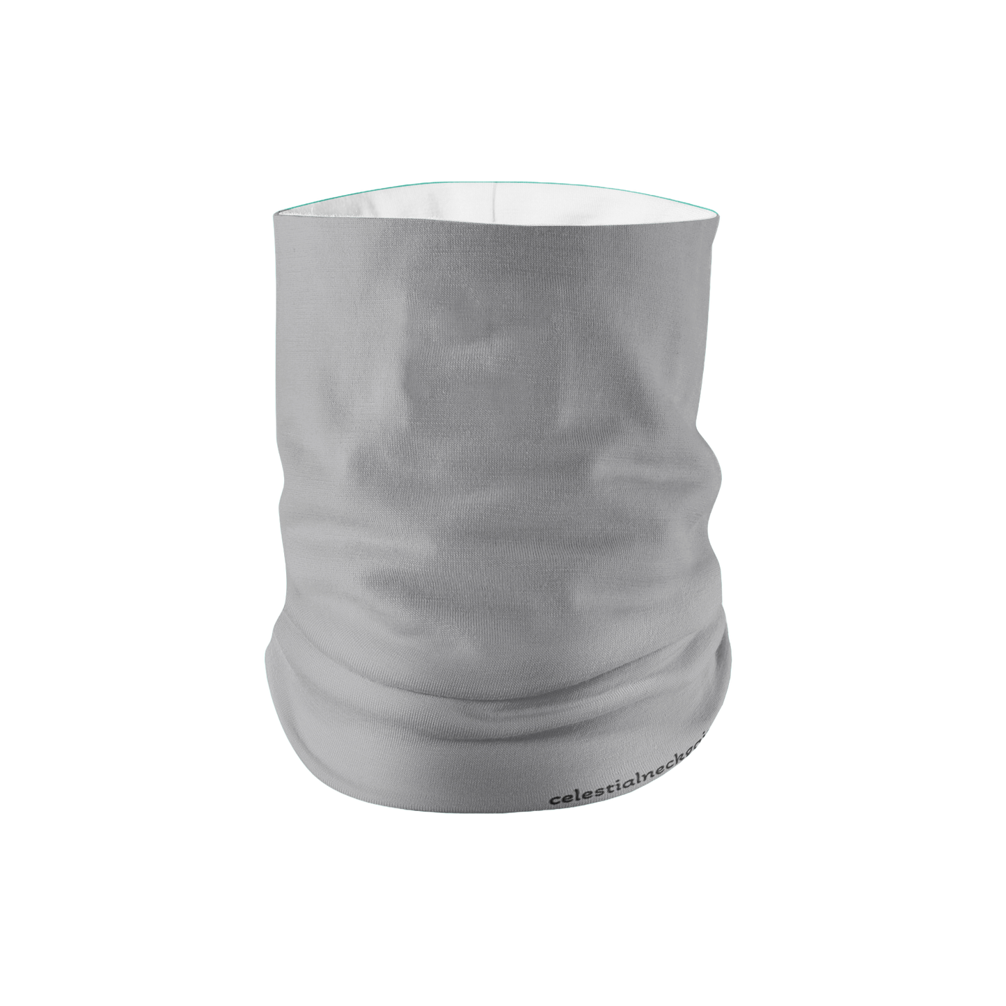 Grey Solo Color Heavyweight Neck Gaiter with Drawstring