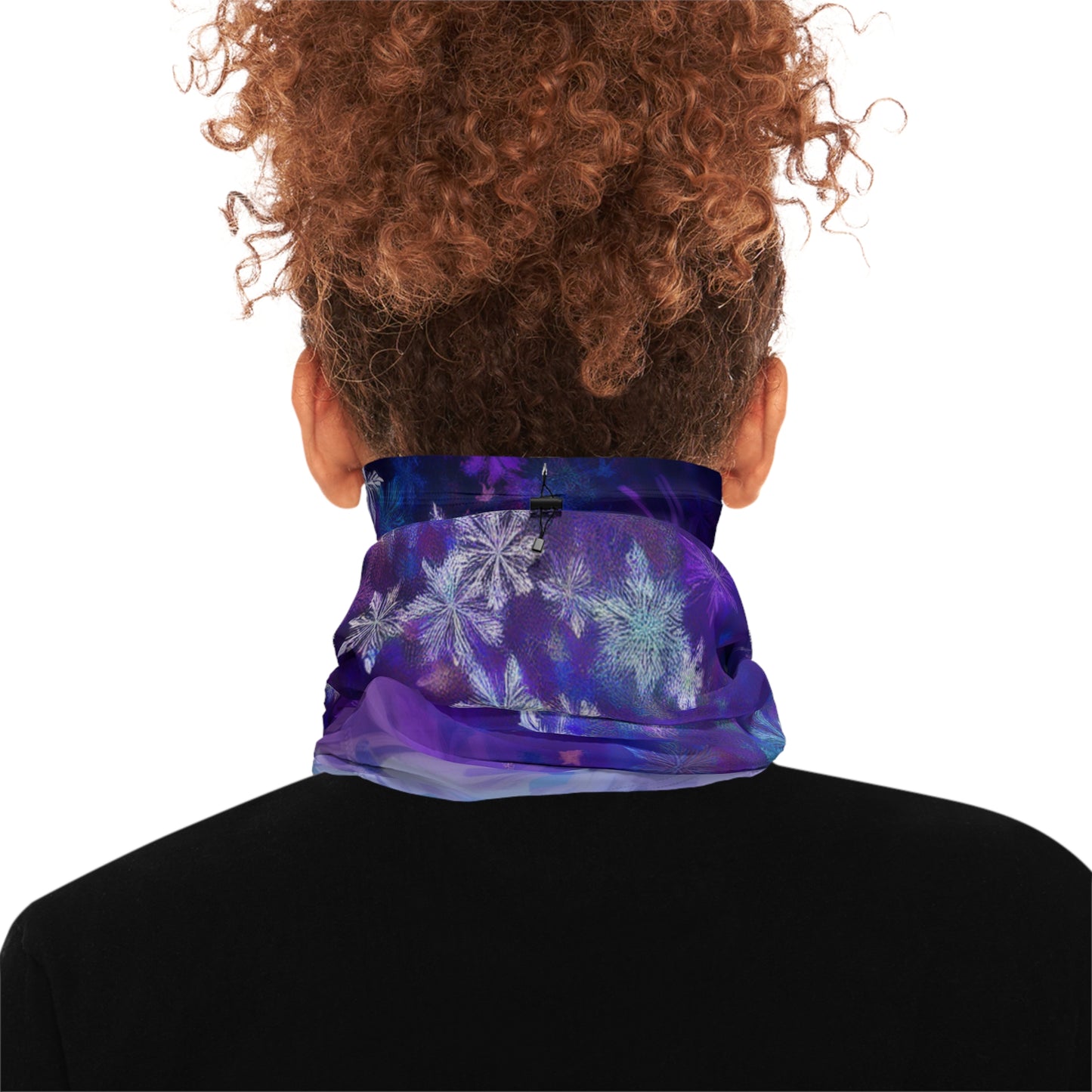 Snowflake Painting Heavyweight Neck Gaiter With Drawstring