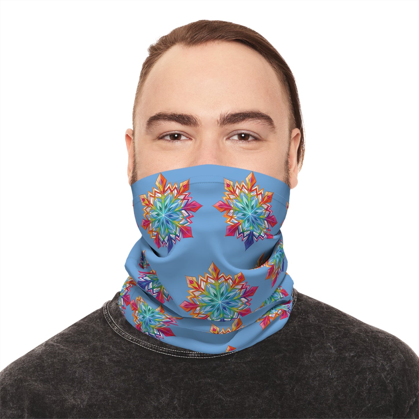 Rainbow SnowFlake Lightweight Neck Gaiter