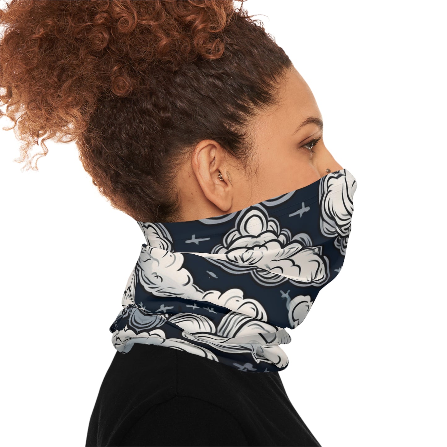 Black and White Clouds Lightweight Neck Gaiter