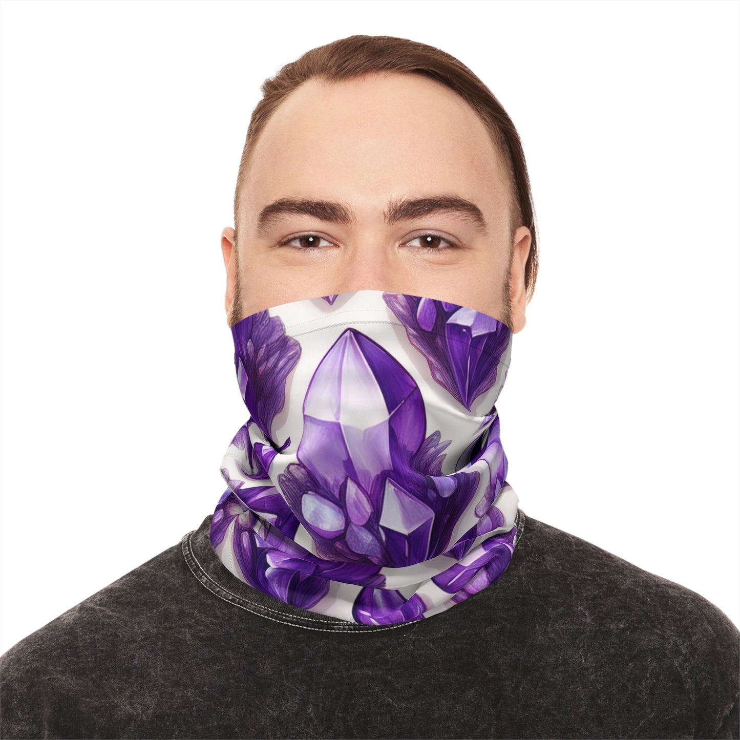 Purple Crystals Lightweight Neck Gaiter