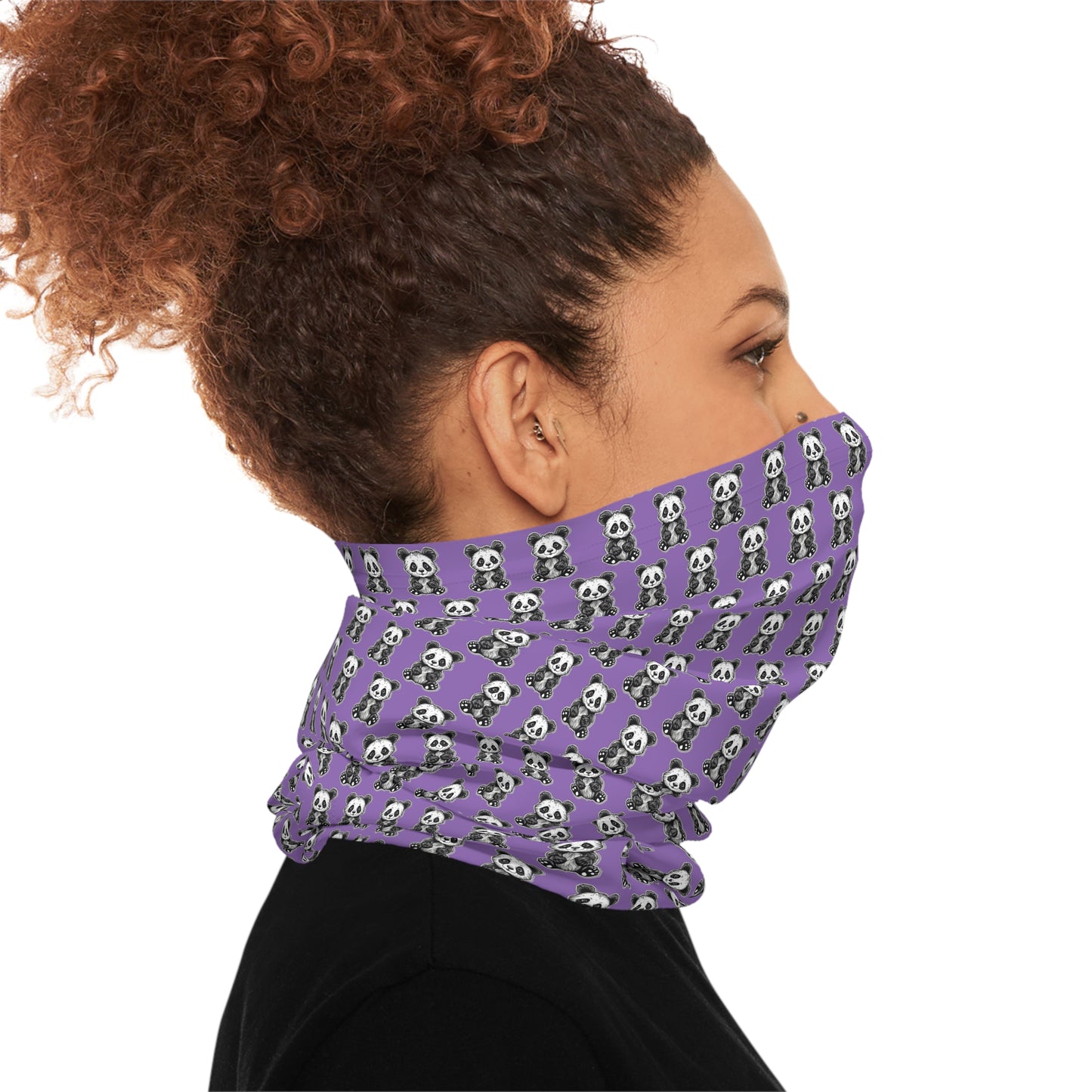 Purple Panda Pattern Lightweight Neck Gaiter