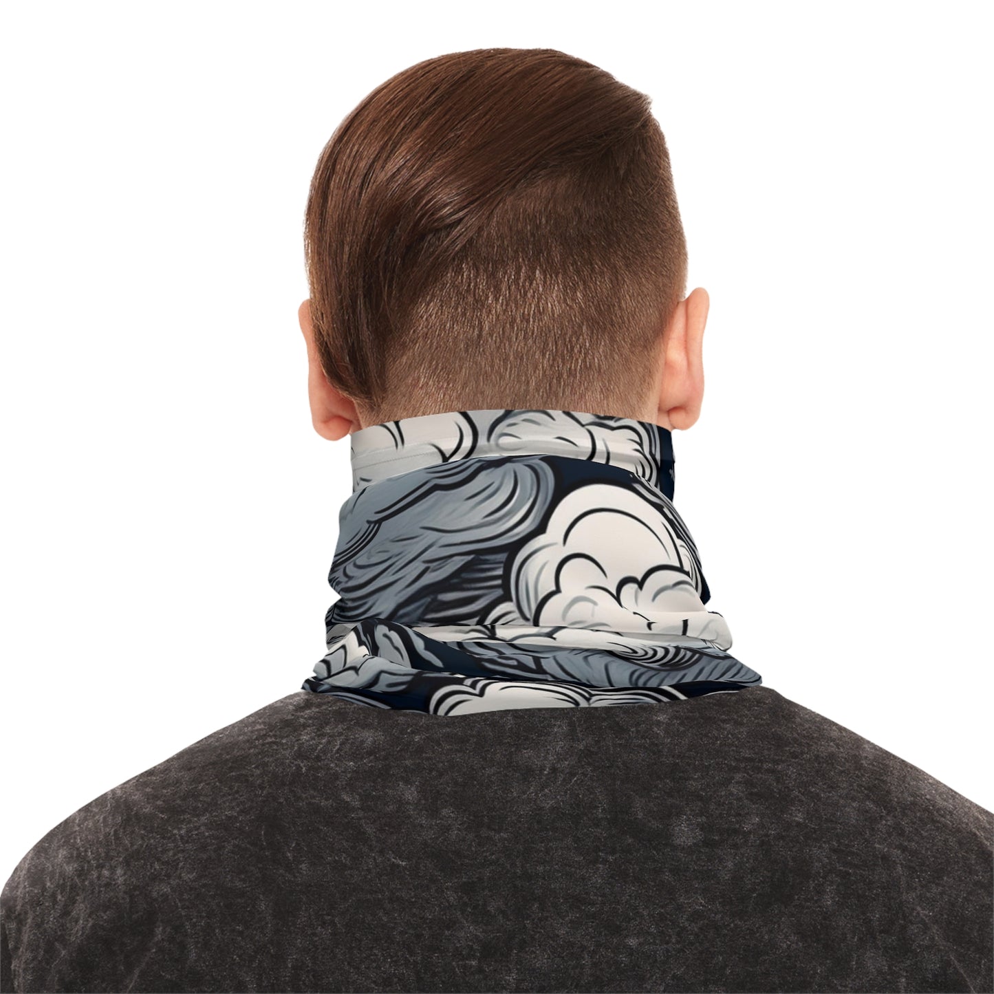 Black and White Clouds Lightweight Neck Gaiter