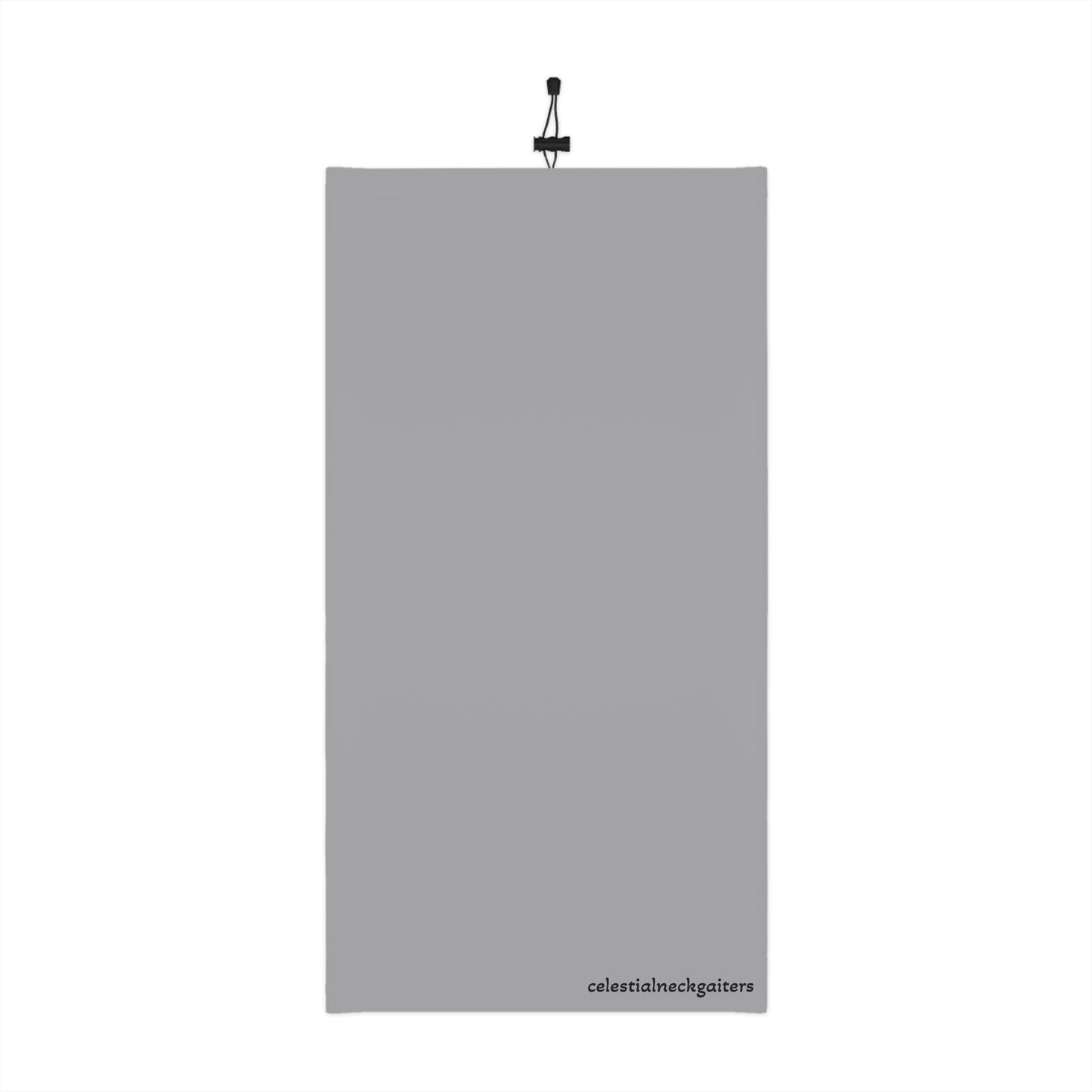 Grey Solo Color Heavyweight Neck Gaiter with Drawstring