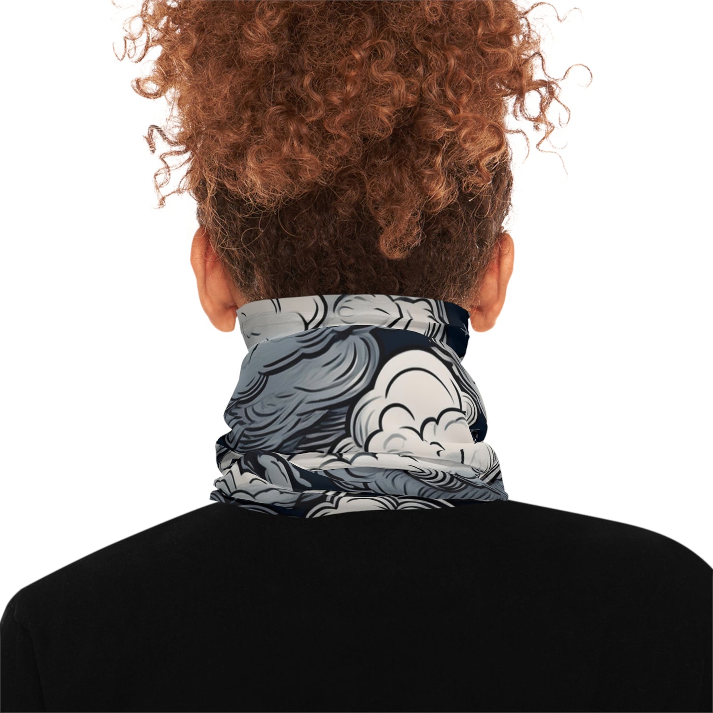 Black and White Clouds Lightweight Neck Gaiter