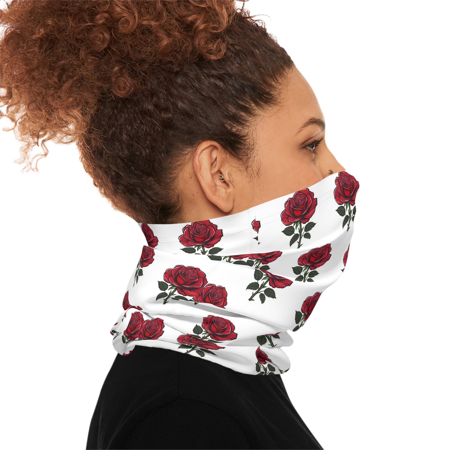 Red Rose Pattern Lightweight Neck Gaiter